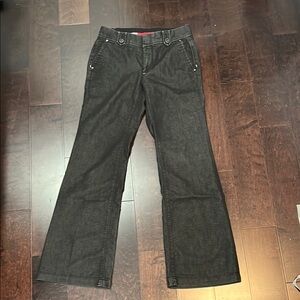 Banana Republic Black Flare Wide Leg Jeans